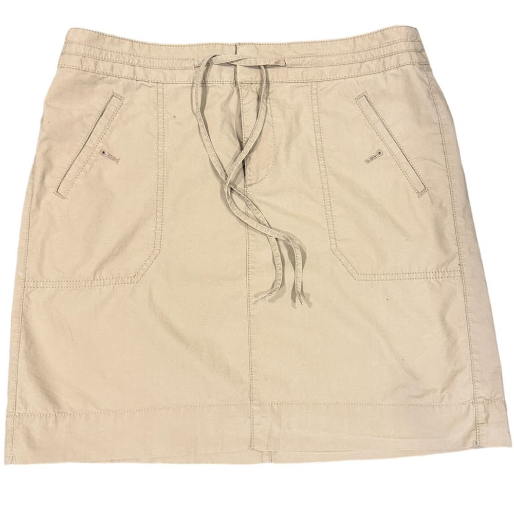 LOFT  tan cargo skirt 2, cotton, preppy, casual, vacation